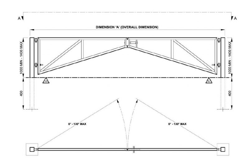 Custom Double Barrier Gate TO SUIT WIDTH REQUIRED Street Furnishings